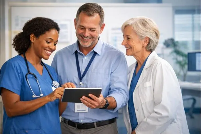 Practitioners using technology